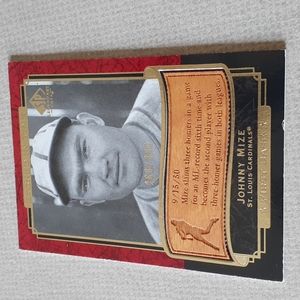 Johnny Mize St. Louis Cardinals SP /300 Etched In Time Wood Insert